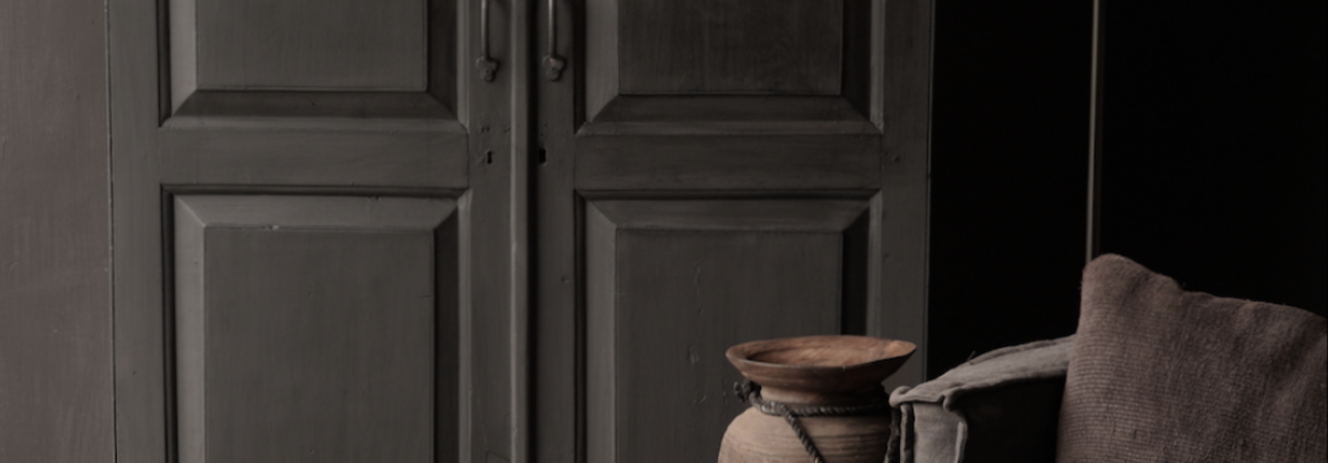 Antique Unique Indian (Wabi Sabi) cabinet two doors with a drawer