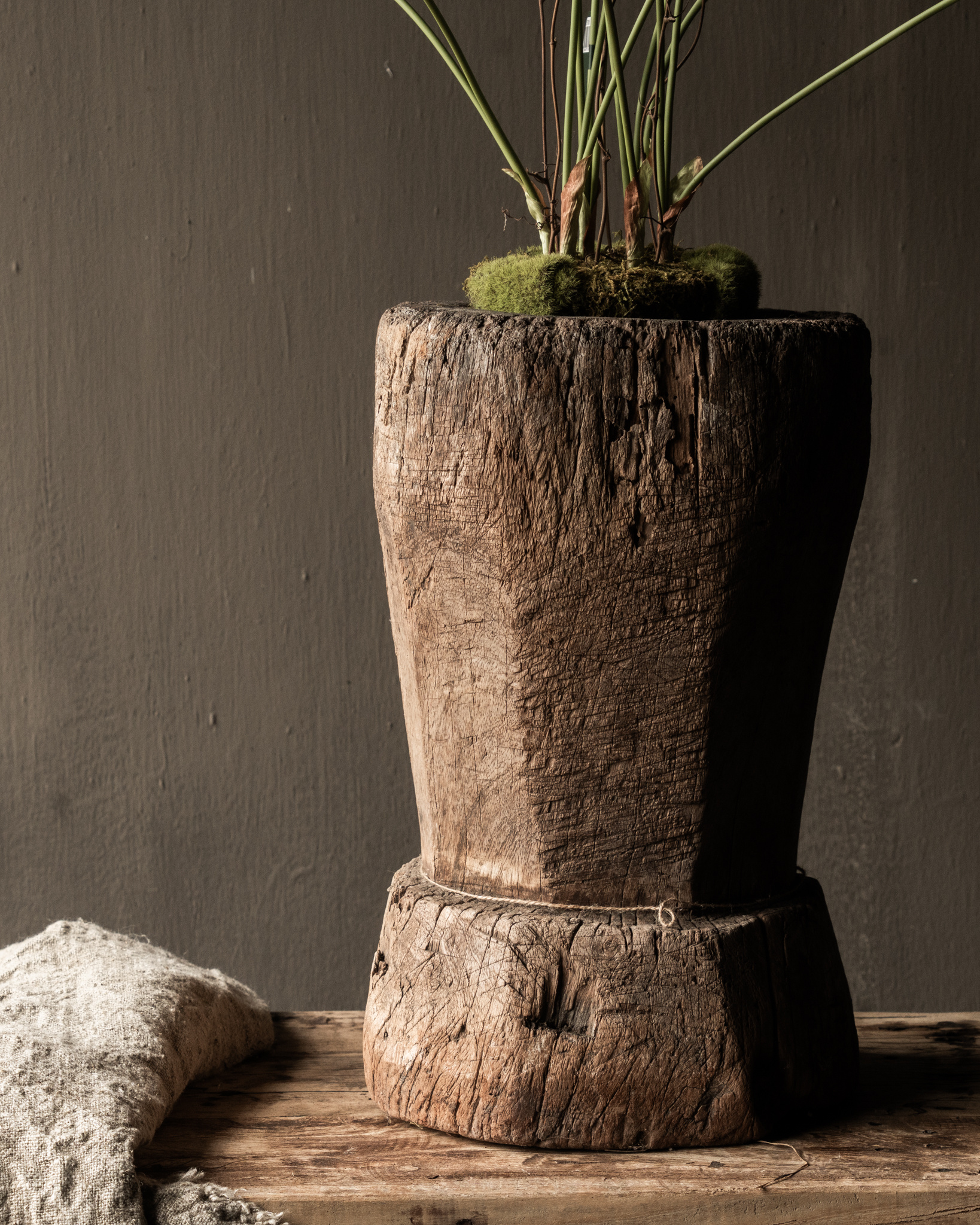 Unique imperfect wooden mortar-1