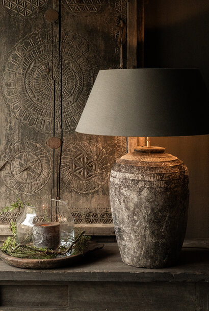 Lampe aus altem Reisglas