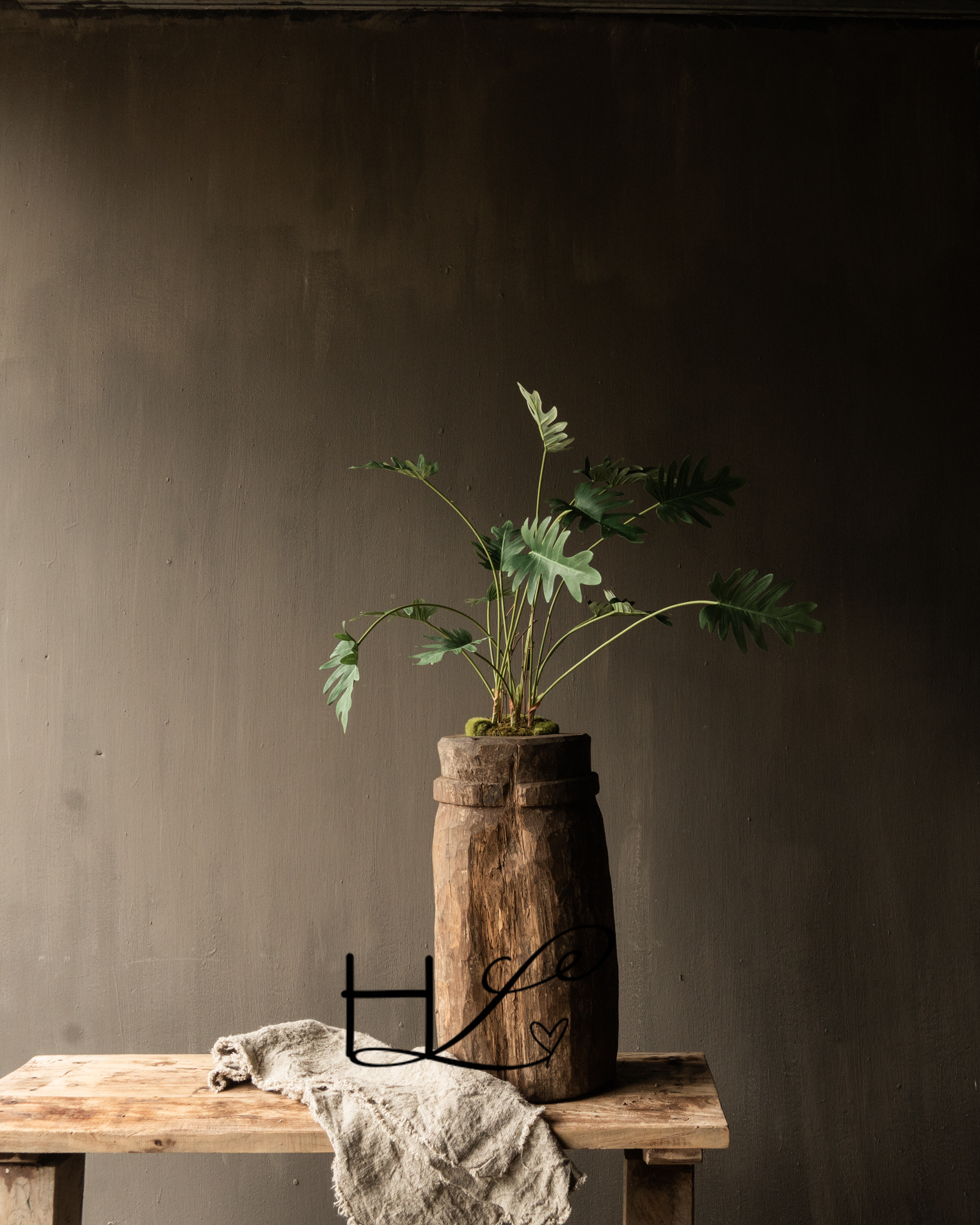 Unique Imperfect Wooden Mortar – Authentic & Weathered-2