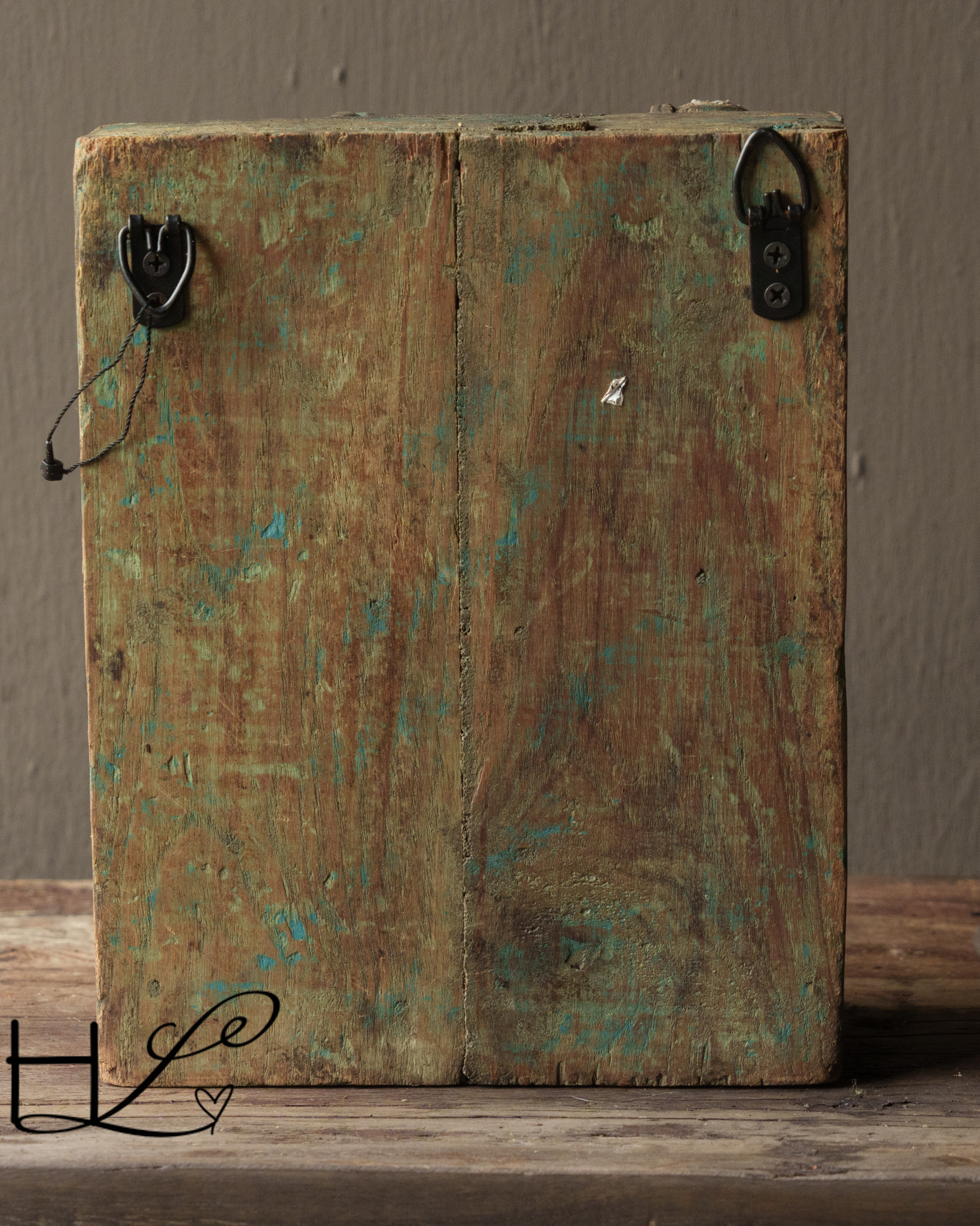 Uniek handgesneden houten ornament – India-6