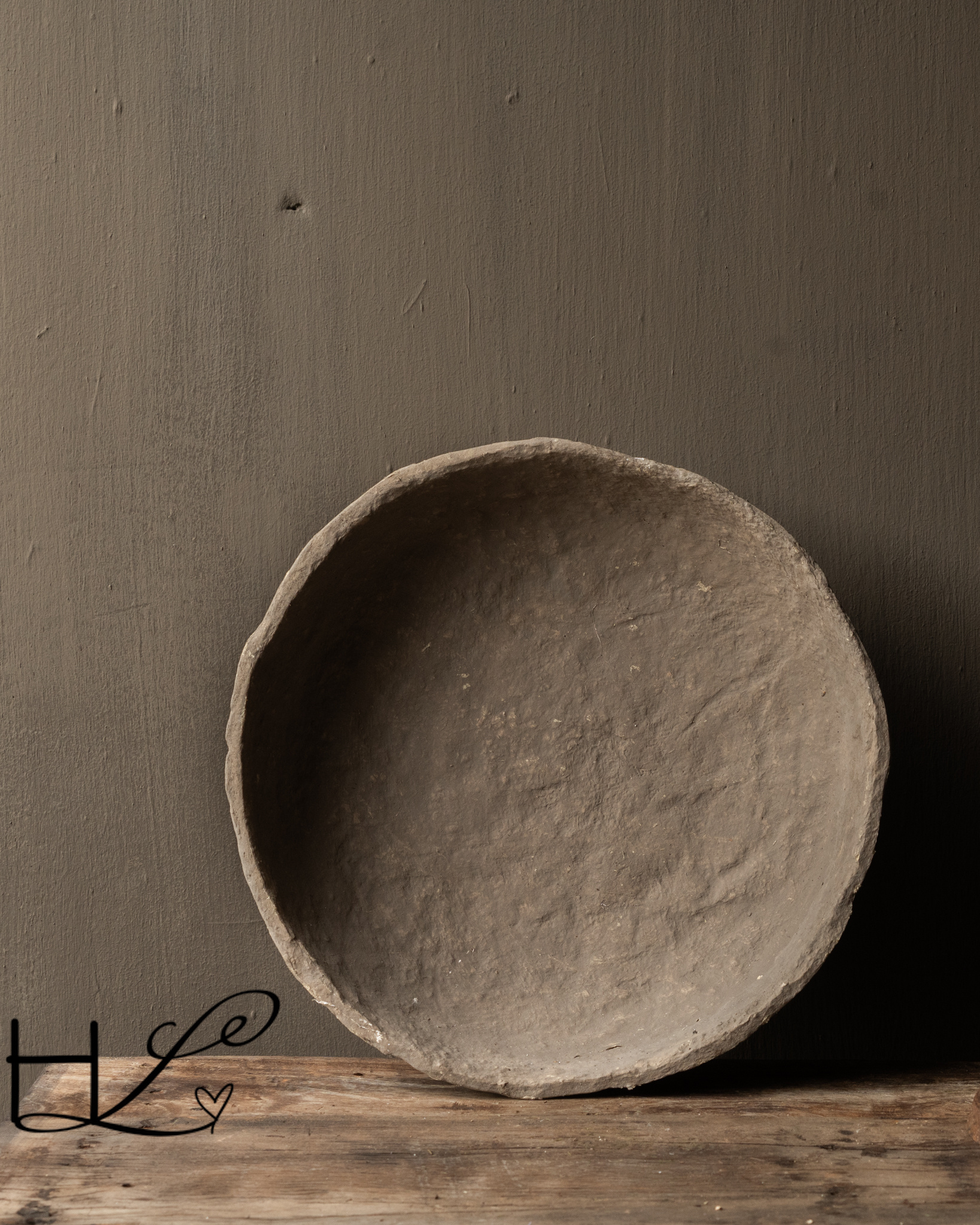 Papier-maché Kom – India kleur greige-6