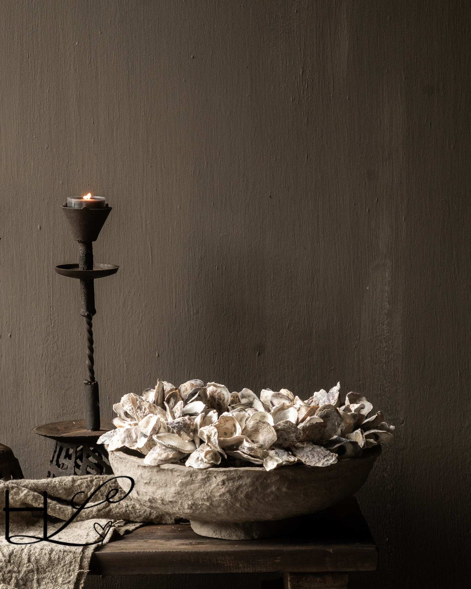 Papier-maché Kom – India kleur greige-1