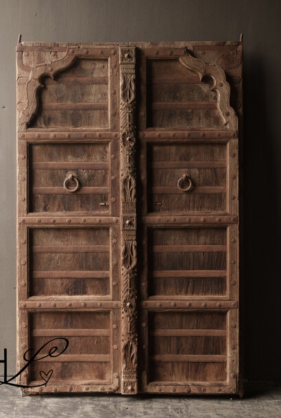 GERESERVEERD Prachtige Unieke Oude Antieke Nepalese houten Deur