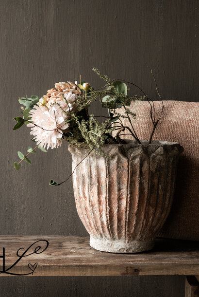 Steingutkrug/Indischer Tontopf (handgefertigt)