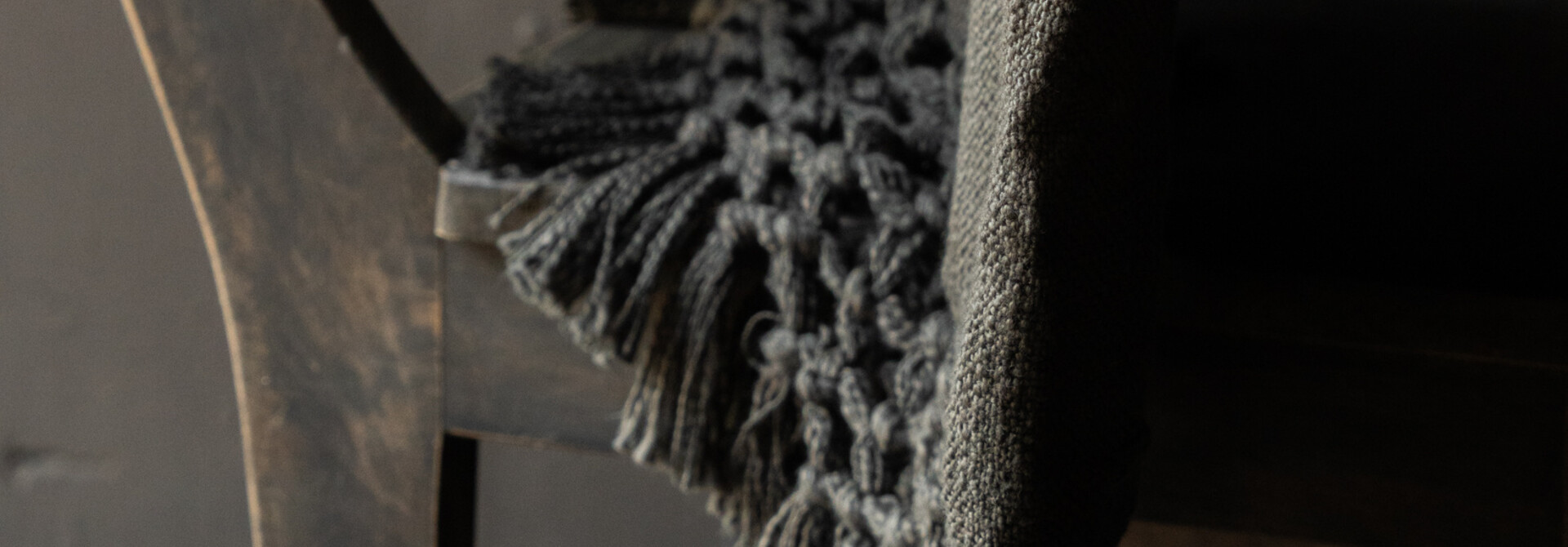 Plaid/Tischdecke Leinen/Baumwolle | Anthrazit