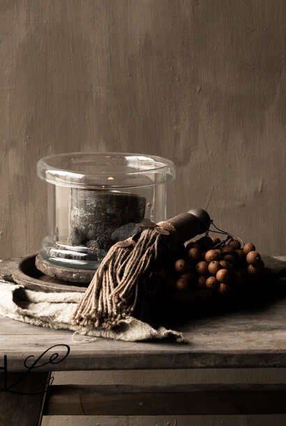 Houten klos met muntjes Aura Peeperkorn