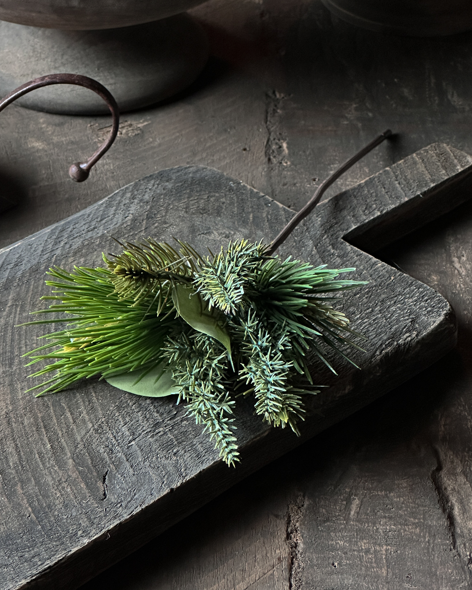 Klein gemixt kerstgroen steker – 25 cm-1