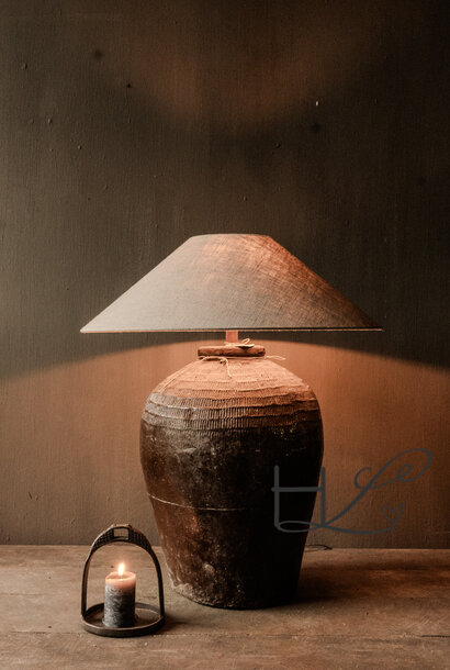 Lampe aus altem Reisglas