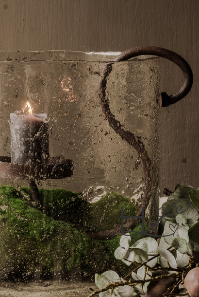 iron lantern hanging candlestick pure Living rust