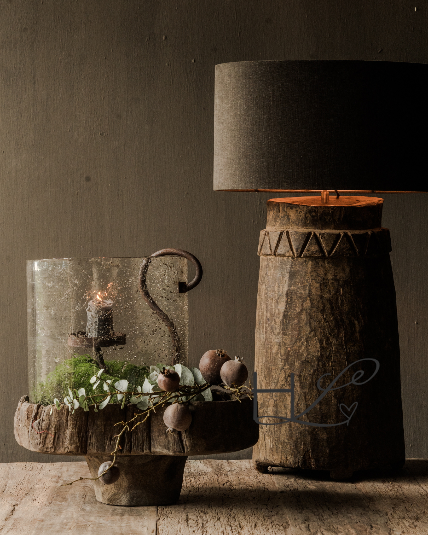 Stoer Uniek Houten kruiklamp van Antieke kruik-8