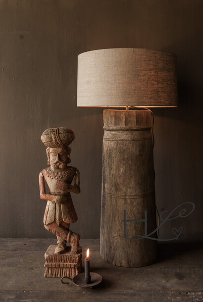 Cool Unique Wooden Jug Lamp Made from Antique Jug
