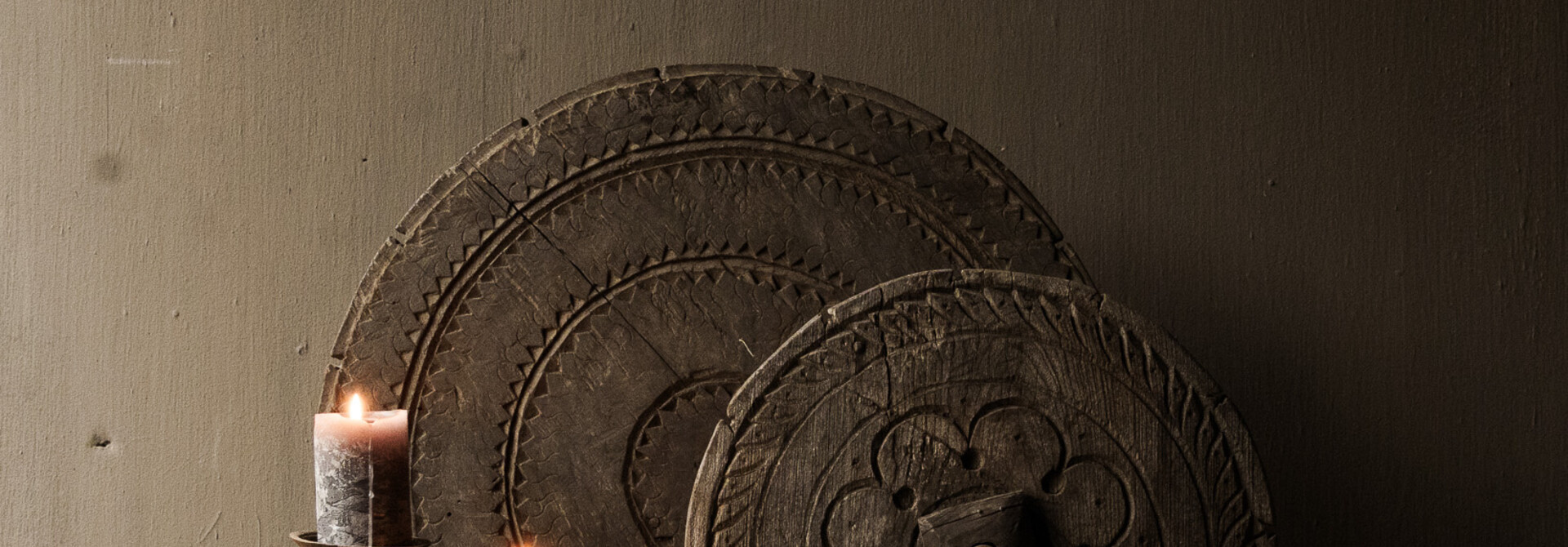 Ijzeren imperfect antiek kandelaar