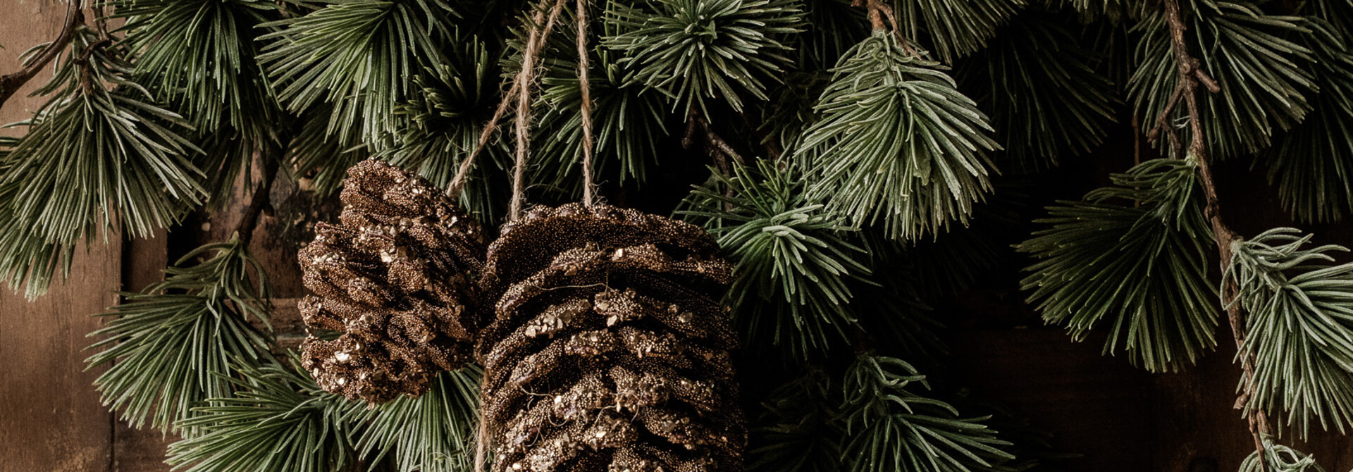 Tannenzapfen mit Glitzer – Bündel
