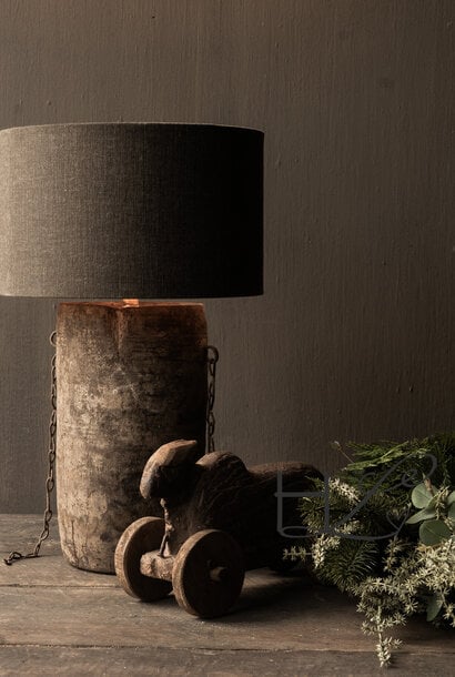 Wooden Jug Lamp – Old Indian Milk Jug