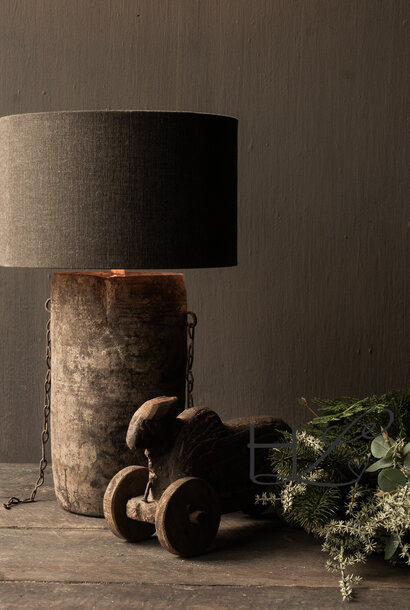 Houten Kruiklamp – Oude Indiase Melkkruik