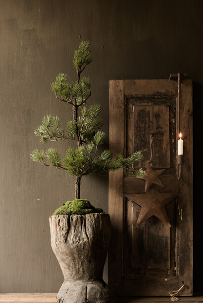 Einzigartiger, unvollkommener Mörser aus Holz