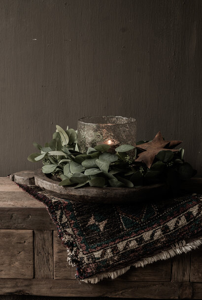 Authentic old wooden Nepalese bowl
