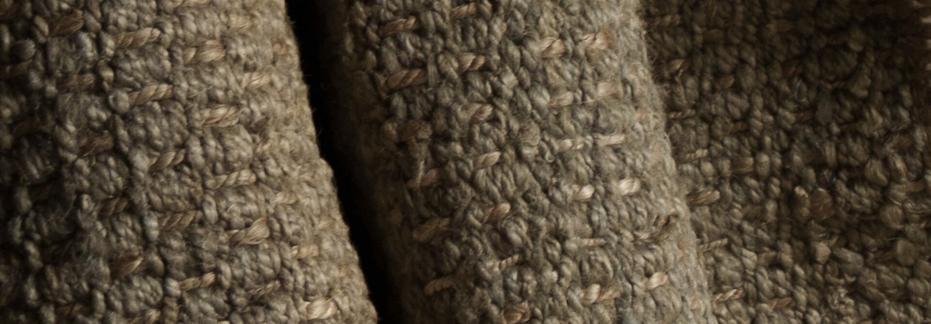 Jute carpet naturel Grijs