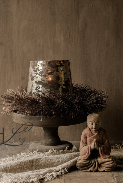 Wunderschöne Glaslaterne mit Rosteffekt