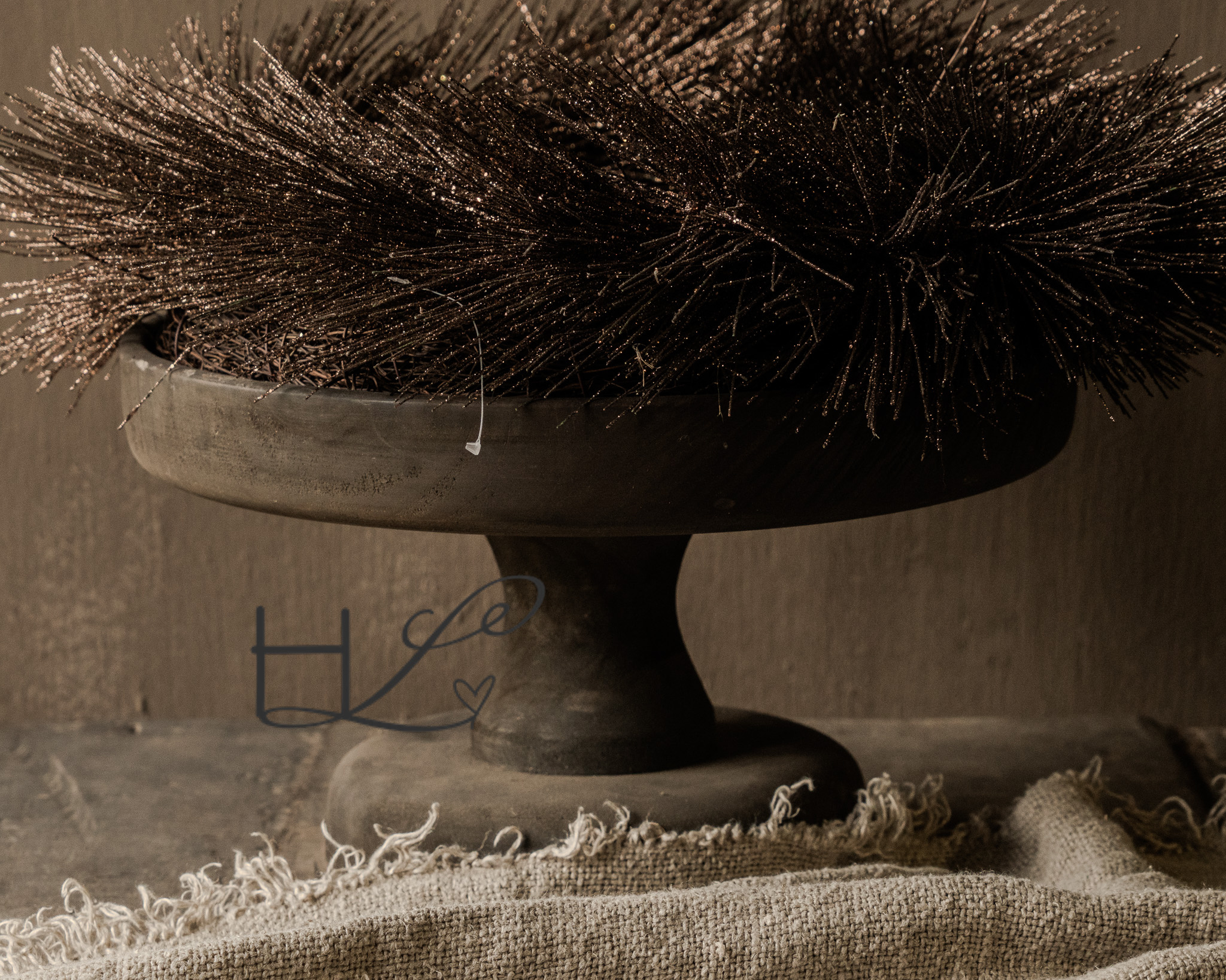 Glitter wreath copper-7