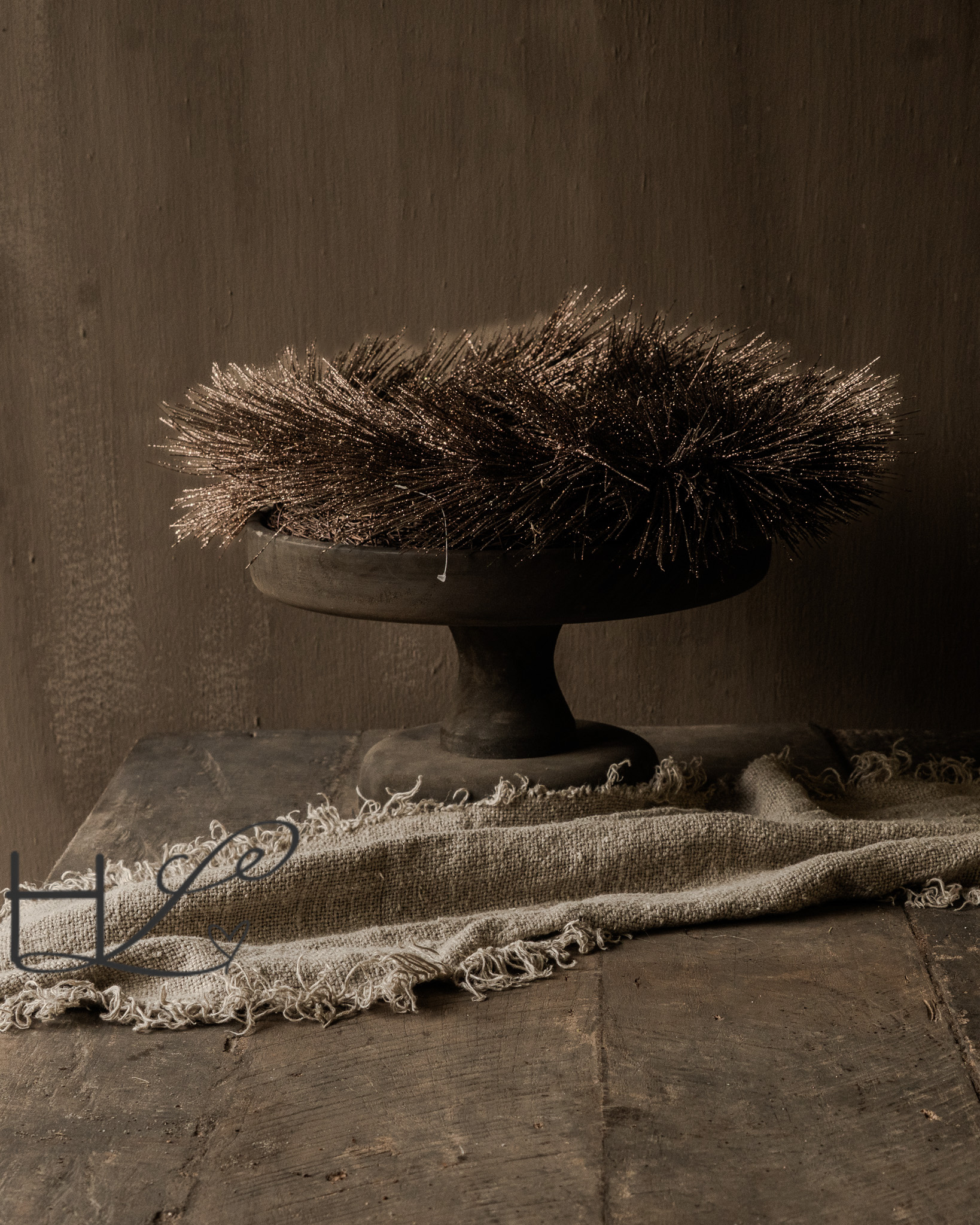 Glitter wreath copper-8