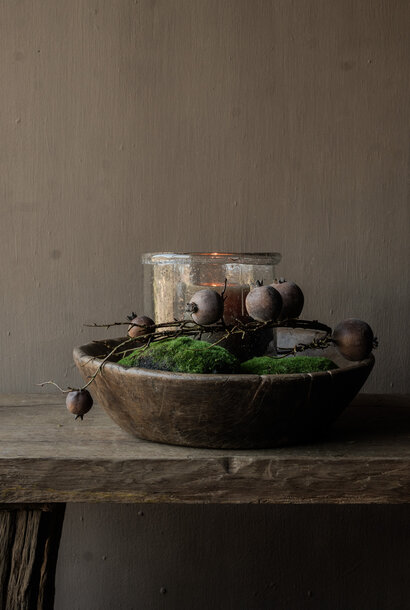 Authentic old wooden Nepalese bowl