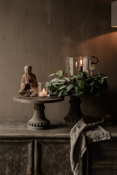 Holzkuchenplatte/Schale auf Fuß LUKSA