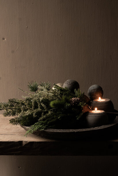 Stoer Robuust Oud  houten schaal