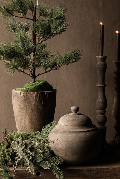 Houten pot met deksel LUKSA