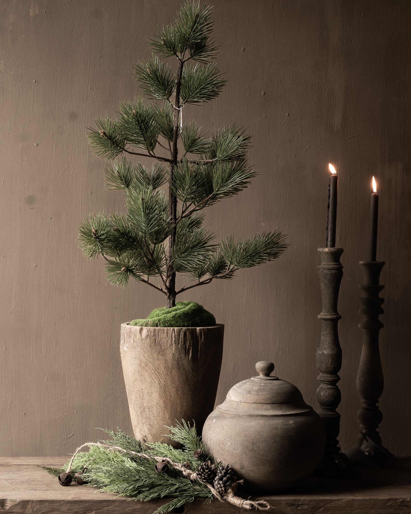 Holztopf mit Deckel LUKSA-4
