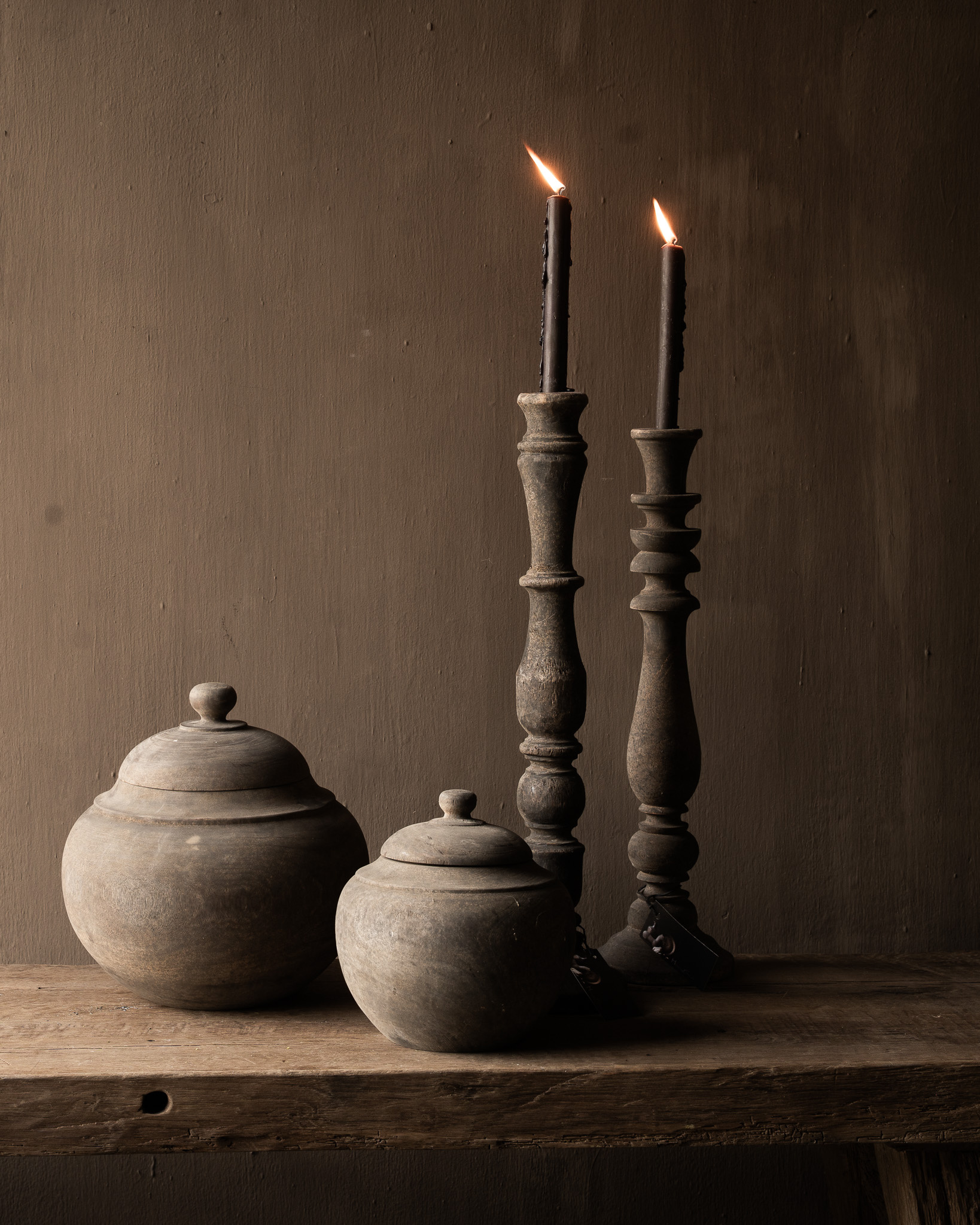 Holztopf mit Deckel LUKSA-6