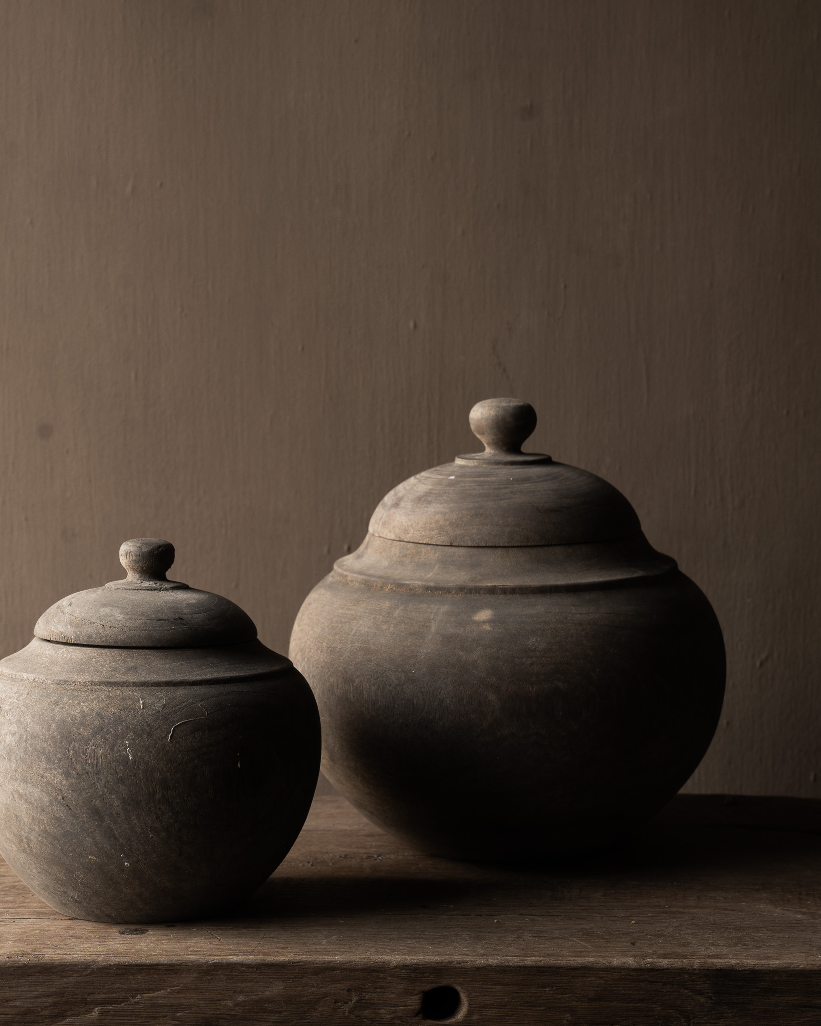 Holztopf mit Deckel LUKSA-7