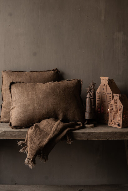 Leinenkissen in der Farbe Rost