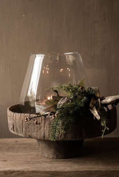 Prachtig Stoer Uniek  imperfect houten kom / schaal