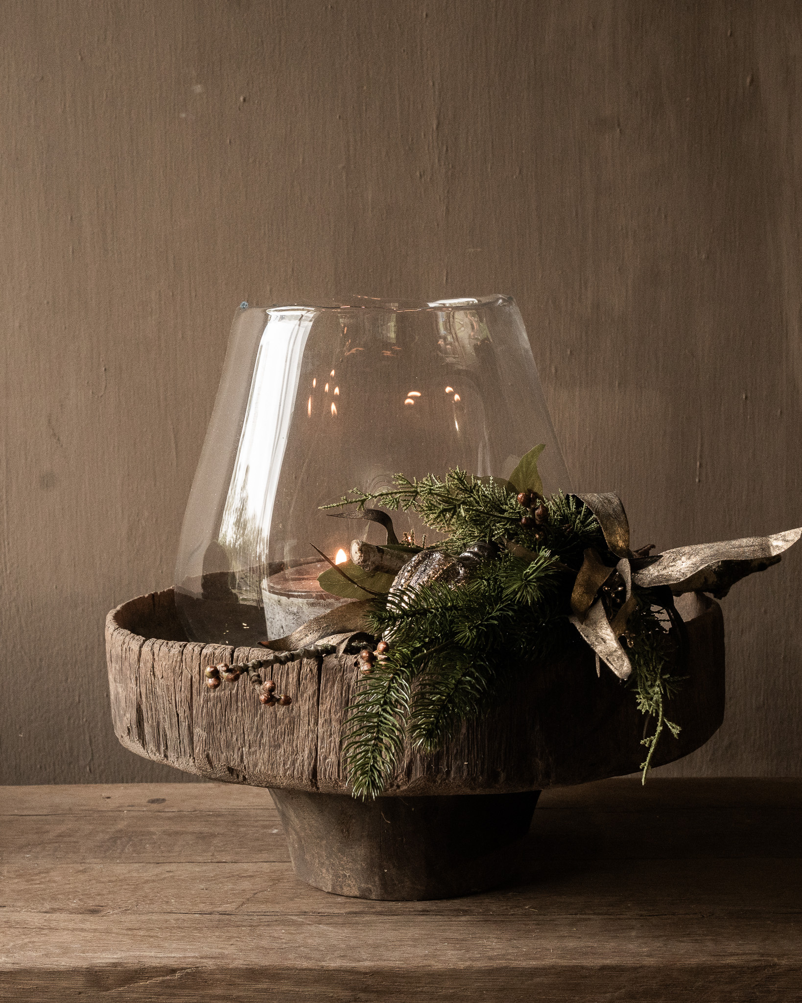 Schöne, robuste, einzigartige, unvollkommene Holzschale/-schale-1