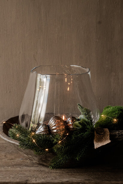 Authentieke oude houten Nepalese schaal