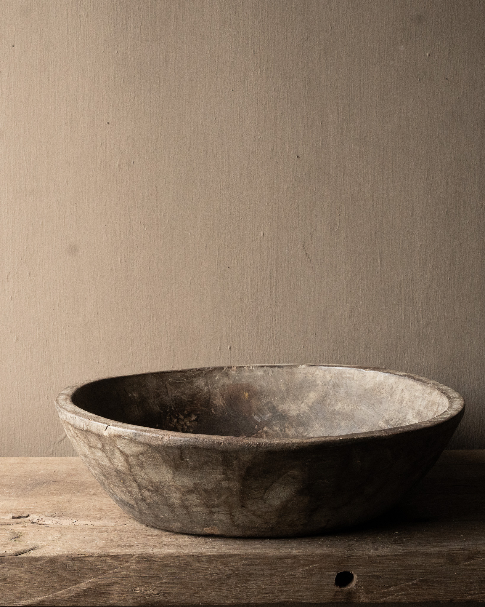 Authentic old wooden Nepalese bowl-3