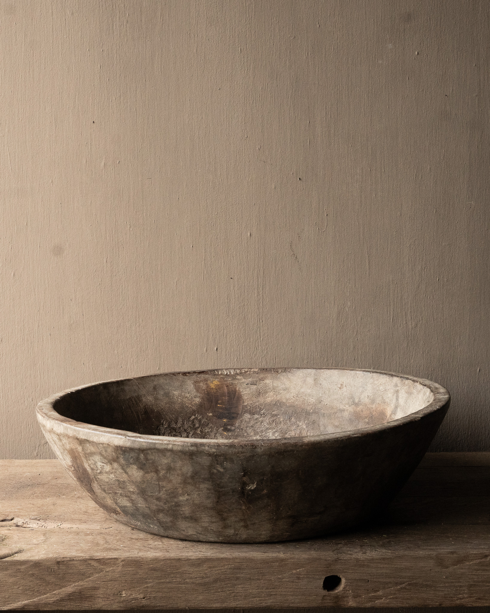 Authentic old wooden Nepalese bowl-6