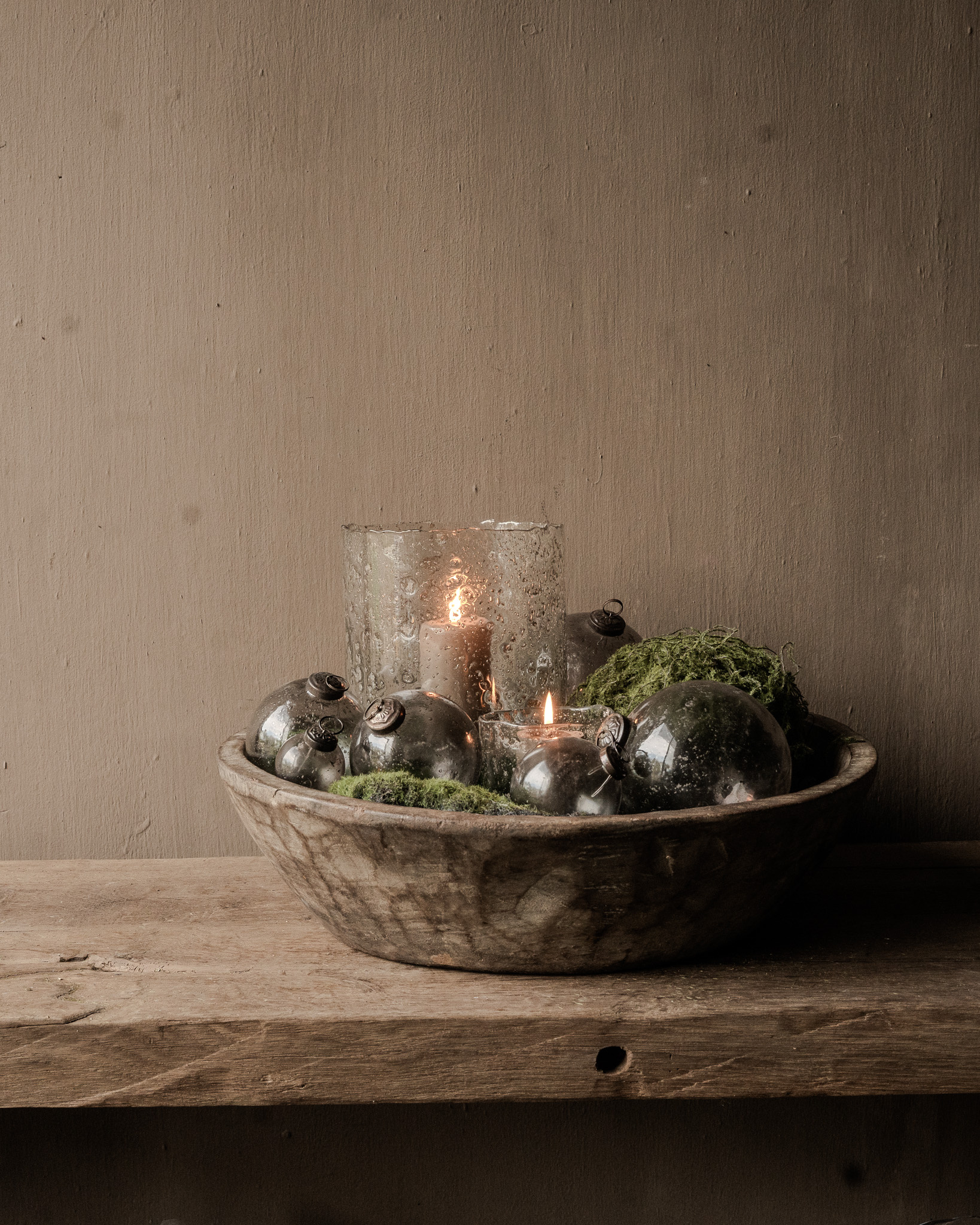 Authentic old wooden Nepalese bowl-1