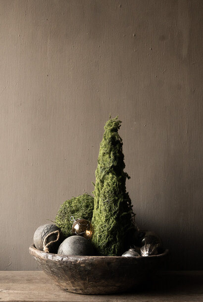 Authentieke oude houten Nepalese schaal