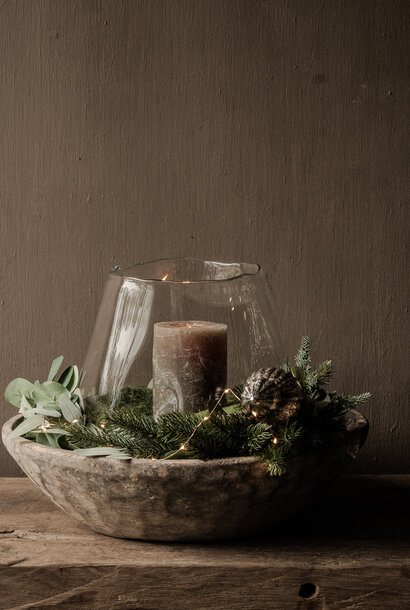 Authentic old wooden Nepalese bowl