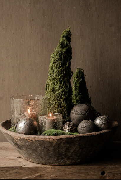 Authentische alte nepalesische Holzschale