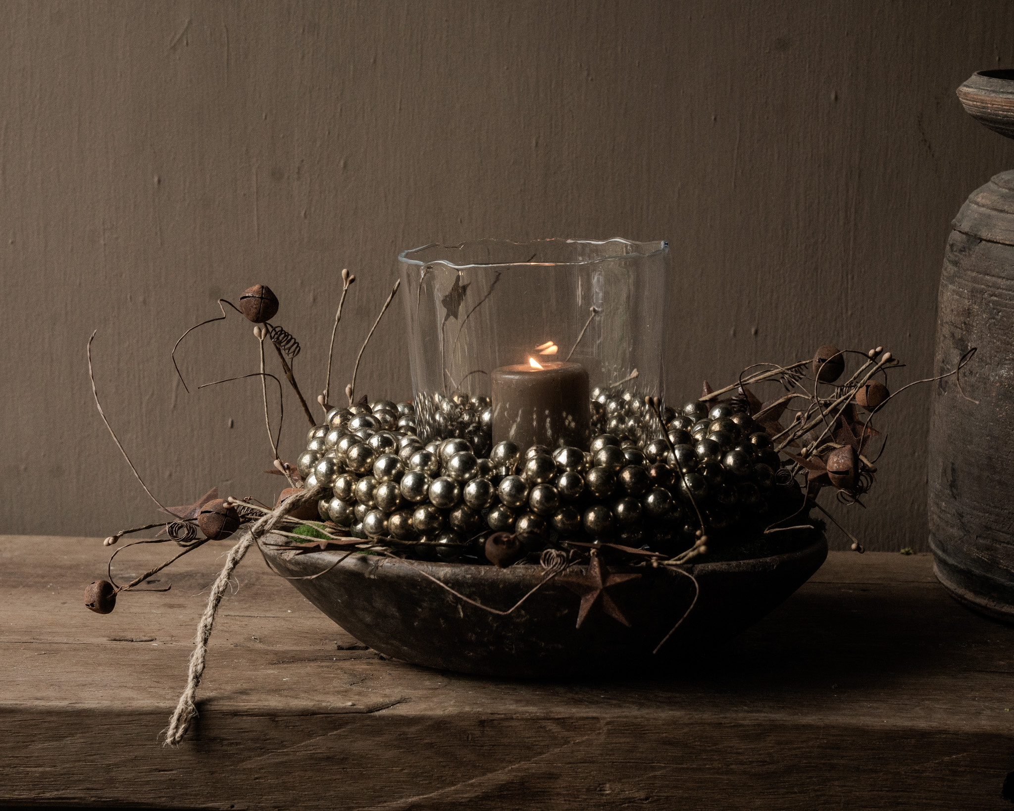 Klein authentiek houten wabi sabi schaaltje-4