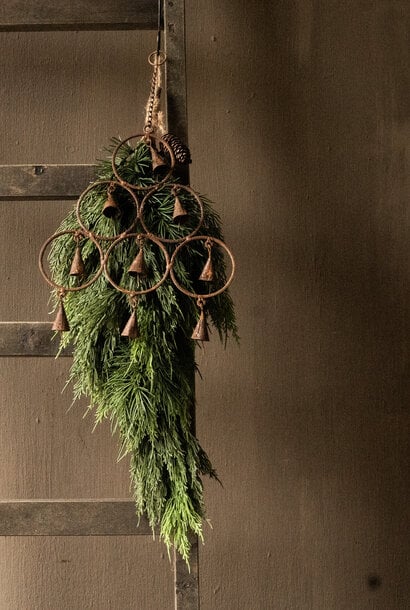 Rusty iron bell pendant