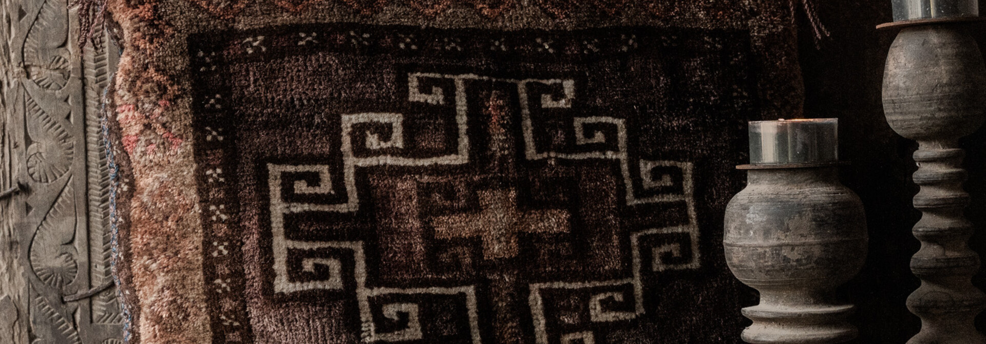 Vintage-Kissen von Hoffz – handgewebte Wolle