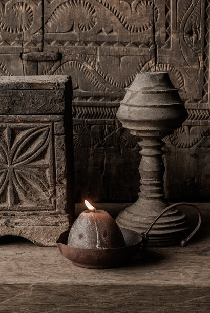 Oude houten  ornament – India