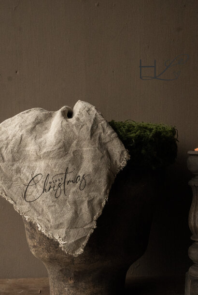 Stoff-Weihnachtskarte im Shabby-Chic-Stil, 45 x 45 cm