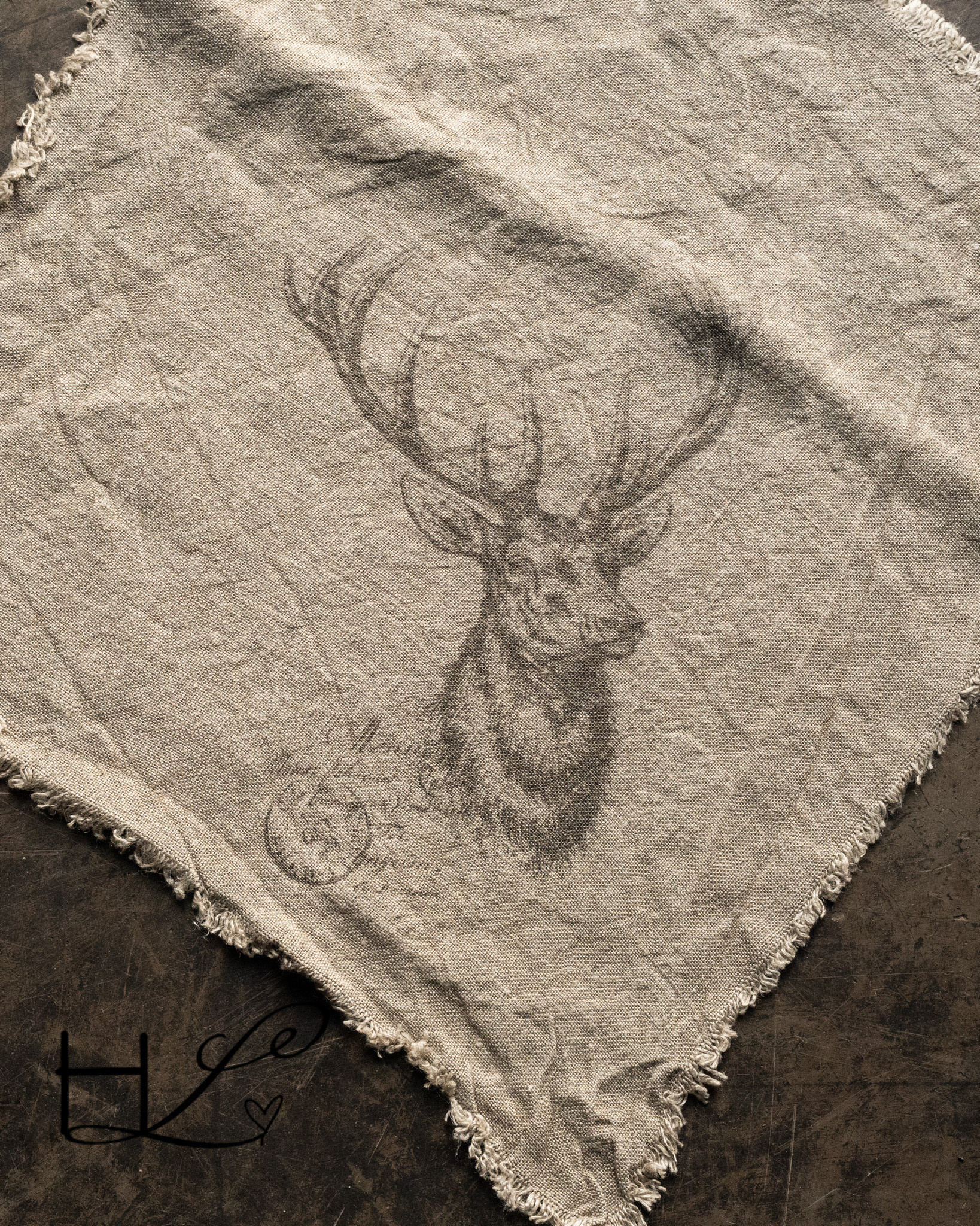 Shabby doekje small Rendier-2