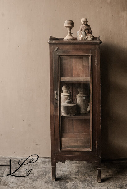 RESERVED Unique Indian antique wooden display cabinet